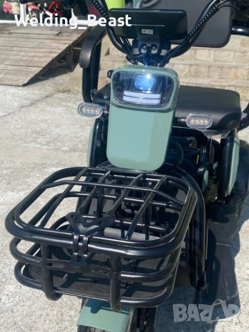 Електрическа триместна триколка X1 1800W/48V/20Ah Сива, снимка 6 - Мотоциклети и мототехника - 39295050