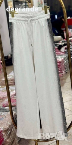 Дамски панталон с камъчета, снимка 3 - Панталони - 52574861