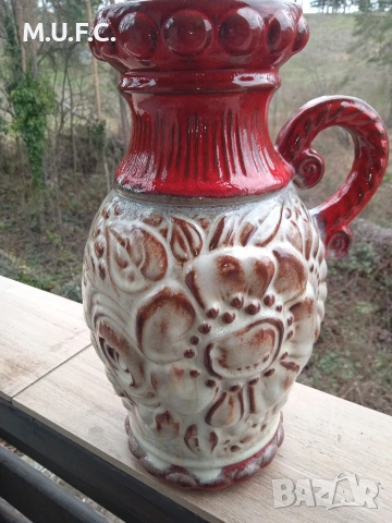 Керамична ваза W.Germany 1970.Уникална, снимка 8 - Антикварни и старинни предмети - 54013319