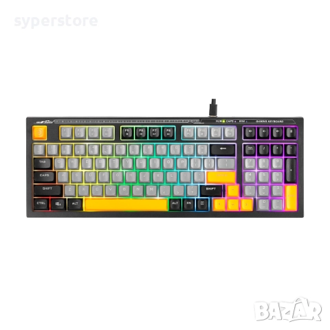 ⌨️ Клавиатура USB Геймърска - Marvo K638B MM, Soldat S50B, Rainbow , RGB, светеща, снимка 2 - Клавиатури и мишки - 51496060