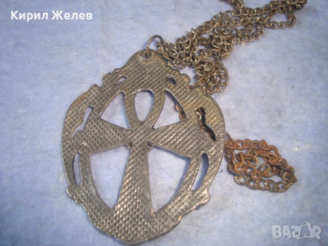 ПОСРЕБРЕН ЕГИПЕТСКИ КРЪСТ АНКХ / АНХ с НЕФЕРТИТИ АРТ МЕДАЛЬОН със СИНДЖИРЧЕ 27503, снимка 10 - Колиета, медальони, синджири - 36903542