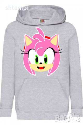 Детски Суитчър/Суитшърт Sonic AMy,Соник,Игра,Подарък,Изненада,Забавление,Рожден Ден, снимка 2 - Детски анцузи и суичери - 38329317