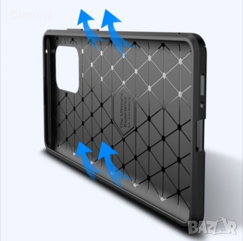  Samsung Galaxy S10 lite / Samsung Galaxy A91 Карбонов удароустойчив гръб , снимка 5 - Калъфи, кейсове - 29935279