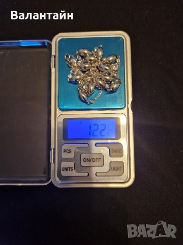 Сребърно колие с кристали , снимка 5 - Колиета, медальони, синджири - 40785605