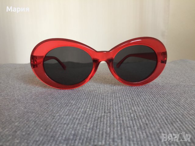 Нови Дамски Слънчеви Очила Червени Черни Прозрачни Кръгли Ретро Модел Модерни , снимка 15 - Слънчеви и диоптрични очила - 44448902