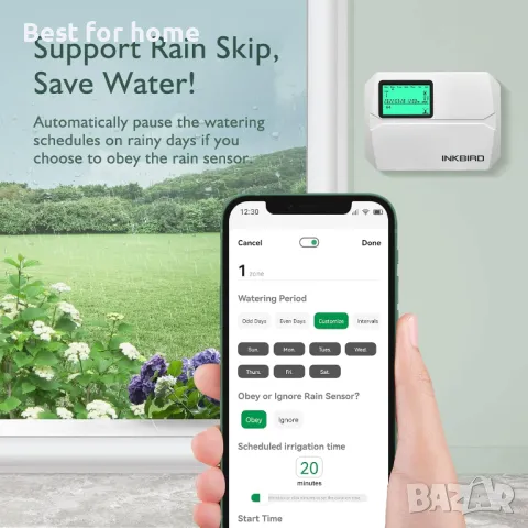 Компютър за напояване, 8-зонов INKBIRD IIC-800-WIFI  , снимка 7 - Напояване - 47552709