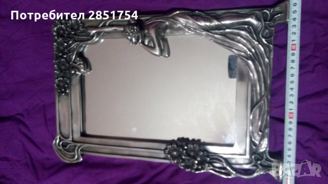 Колекционерско огледало с масивна посребрена рамка, снимка 6 - Други ценни предмети - 31223179