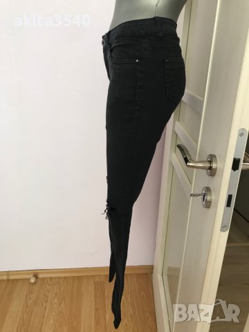 Черни панталони със скъсани колене, снимка 8 - Панталони - 37460246