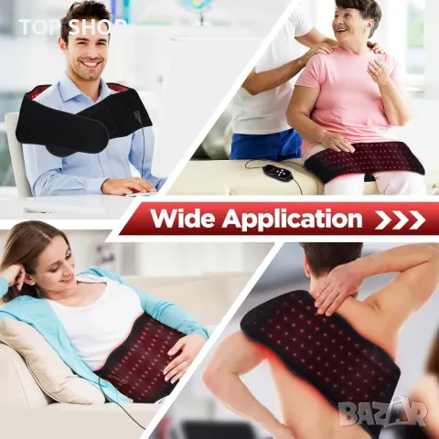 Масажен колан с червена светлина, 660nm и 850nm, 5 режима и 5 нива, снимка 8 - Тримери - 49627294