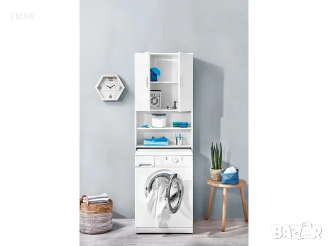 НОВ! Шкаф за пералня с 2 рафта