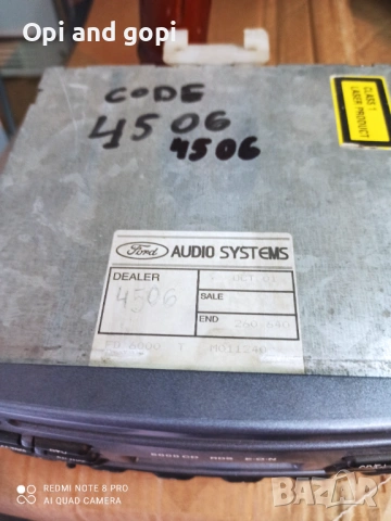 Радио CD Ford Ka , снимка 2 - Части - 54075411