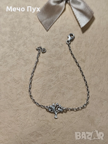 Сребърна гривна (343), снимка 4 - Гривни - 52714854