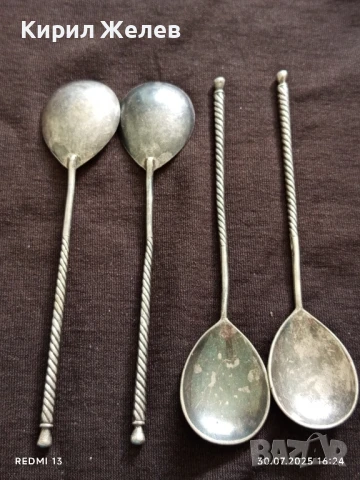 ПОСРЕБРЕНИ РУСКИ ЛЪЖИЧКИ за ЧАЙ СТАРИ РЕДКИ за КОЛЕКЦИЯ 30318, снимка 8 - Други ценни предмети - 51193675