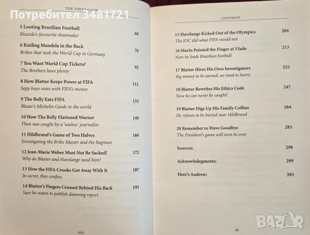 The Dirty Game. Uncovering the Scandal at FIFA, снимка 3 - Художествена литература - 55816802