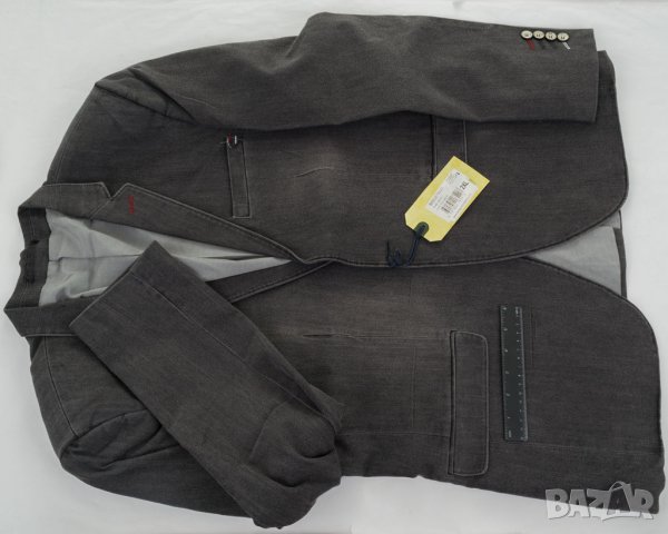 Памучно мъжко сако цвят антрацит Sir Raymond Tailor - 2XL, снимка 4 - Сака - 30978386