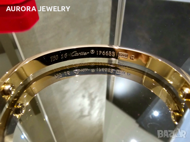 CARTIER Love Rose Gold Гривна с Отверка, снимка 9 - Гривни - 53239089