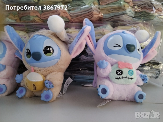Labubu Stitch, Лабубу Стич Ключодържател, снимка 6 - Плюшени играчки - 51502102