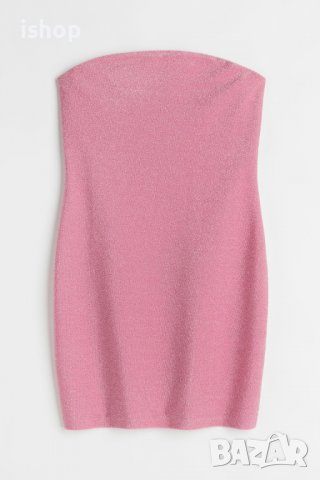 Розова Блестяща Рокля, снимка 4 - Рокли - 37535607