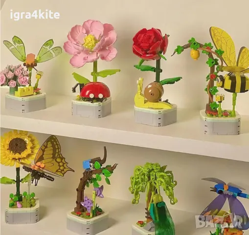 НОВО! Най-романтичната колекция от специални конструктори 8 модела " Цветя и Пеперуди " + ДОСТАВКА
