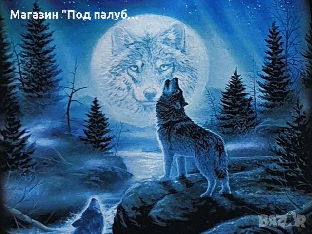 Нова детска тениска с дигитален печат Вълк, пълнолуние, Серия вълци, снимка 2 - Детски тениски и потници - 29902435