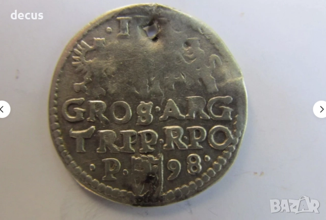 Полска сребърна монета Сигизмунд 1598 г, снимка 5 - Нумизматика и бонистика - 51464099