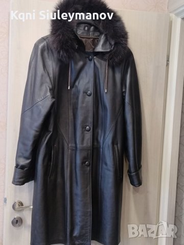 Продавам кожено( естествена кожа)  дълго дамско палто. , снимка 2 - Палта, манта - 38489353