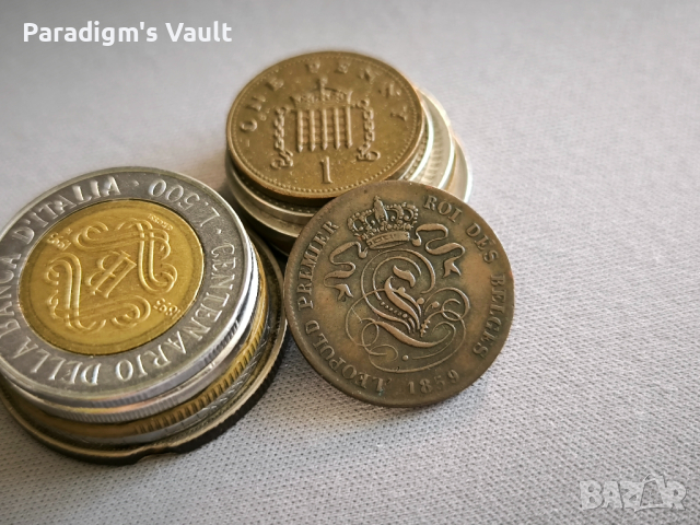 Монета - Белгия - 2 цента | 1859г., снимка 2 - Нумизматика и бонистика - 44693430