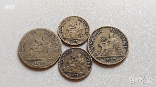  лот 50 сантима 1922 - 1927 и 1931 - 1939 * 1 франк 1922, 1923, 1924 Франция, снимка 8 - Нумизматика и бонистика - 51974673