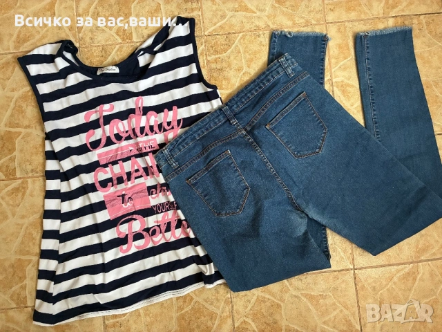 Дънки и туника 5€, снимка 2 - Комплекти - 54305657