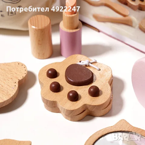 Детски дървен комплект за гримиране , снимка 11 - Кукли - 55960330