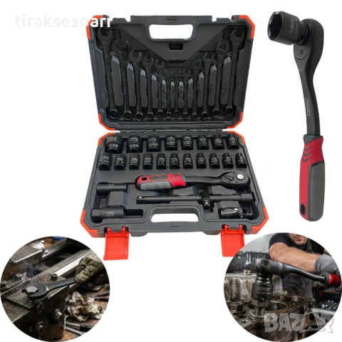 Ударно гедоре 1/2" 37 части STAHLMAYER професионален комплект