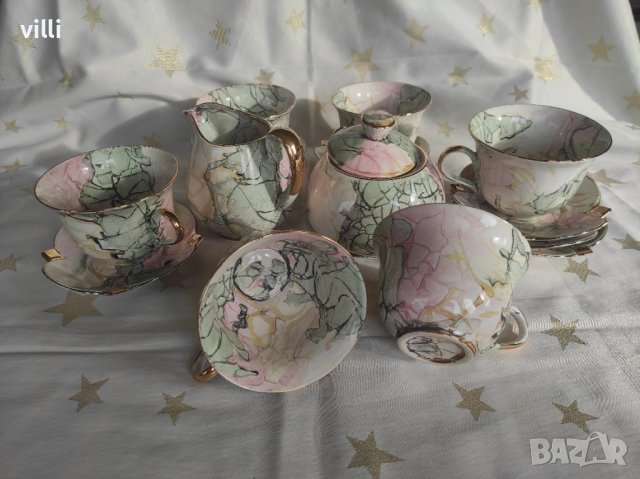 Сервиз за кафе и чай от фин (костен) порцелан, снимка 5 - Сервизи - 38052440