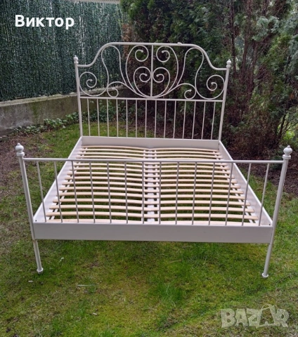 Продавам легло 160x200 см IKEA LEIRVIK , снимка 2 - Спални и легла - 54093271