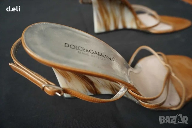 Dolce&Gabbaba Italy 🇮🇹 Size 38 100% Кожа Три вида сандали, снимка 7 - Сандали - 50946348