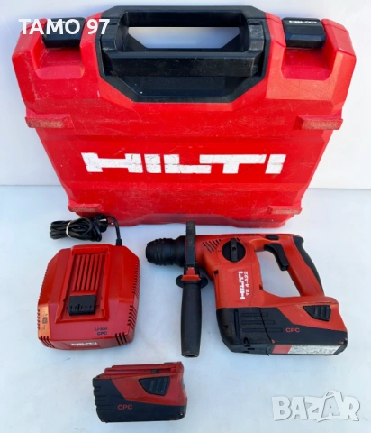 Hilti TE 4-A22 - Акумулаторен перфоратор 2x22V 5.2A перфектен!
