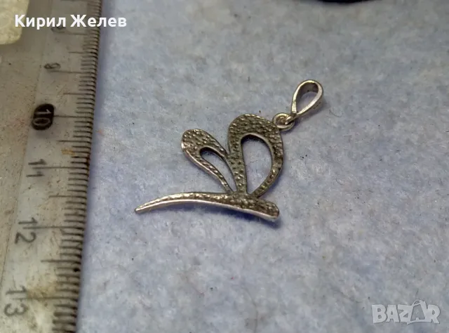 НЕЖЕН ФИГУРАЛЕН СРЕБЪРЕН МЕДАЛЬОН ПЕПЕРУДА АРТ ПЕНДАНТ СРЕБРО 925 ПРОБА 43075, снимка 7 - Колиета, медальони, синджири - 49705055