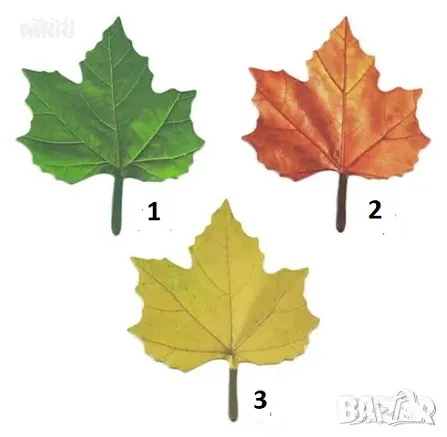 25 бр Изкуствени есенни клен листа листо за декорация и украса хартиени кленови хартия есенна , снимка 2 - Други - 48006174