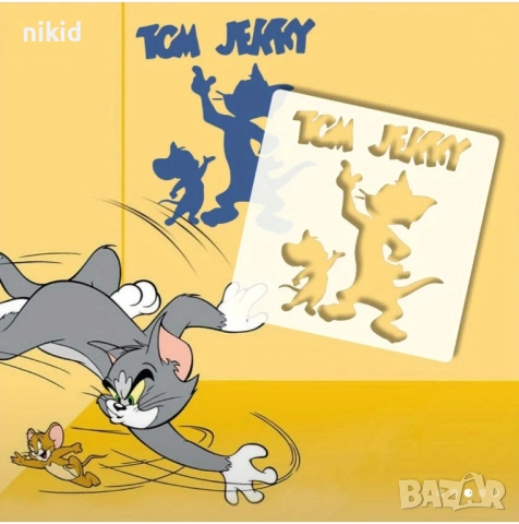 Том и Джери стенсил шаблон спрей торта украса сладки Scrapbooking