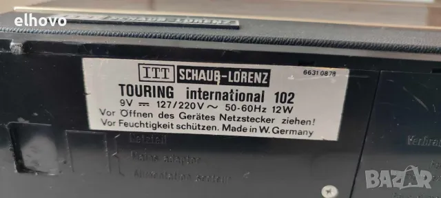 Радио ITT schaub lorenz Touring international 102, снимка 6 - Радиокасетофони, транзистори - 47267497