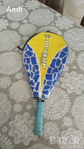 Тенис ракета Dunlop с калъф - хилка за тенис на корт детска 63см, снимка 11 - Тенис - 52823031
