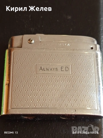 Ретро колекционерска бензинова запалка Always ED рядка за ценители 54475, снимка 6 - Запалки - 54075329