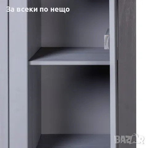 Гардероб с 3 врати, сив, 118x50x171,5 см, бор, Panama Range, снимка 4 - Гардероби - 47287002