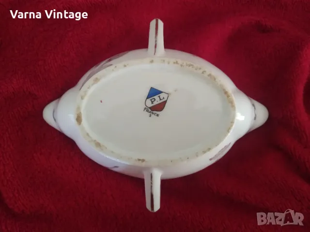  Стар порцеланов сепаратор сосник. 30-40 години. PL Франция. марк., снимка 11 - Антикварни и старинни предмети - 48780799