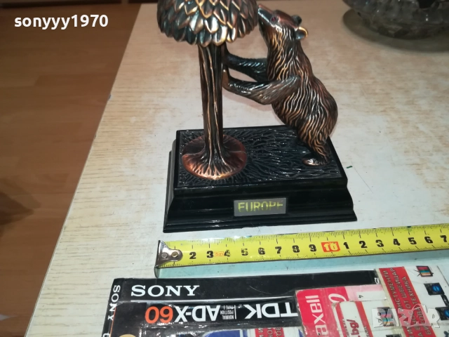 EUROPE-МЕТАЛНА ЗАПАЛКА С МЕЧКА 0709251650, снимка 2 - Антикварни и старинни предмети - 51633995