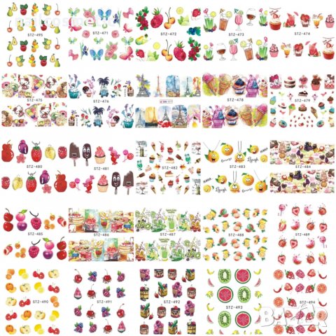 Цветни ваденки цветя за маникюр, снимка 8 - Продукти за маникюр - 19213470