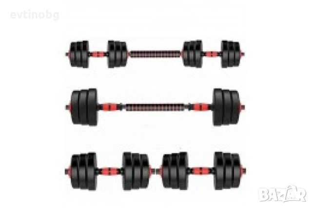 Тренировъчен комплект – тежести, лост и принадлежности "ръкавици, пристягащи ластици за китката и др, снимка 2 - Други спортове - 53948035