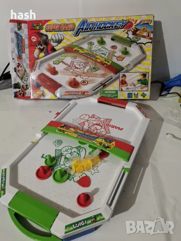 EPOCH Games 7415 Super Mario Air Hockey - Парти игра Екшън игра Игра на умения Цветна, снимка 3 - Други - 48433845