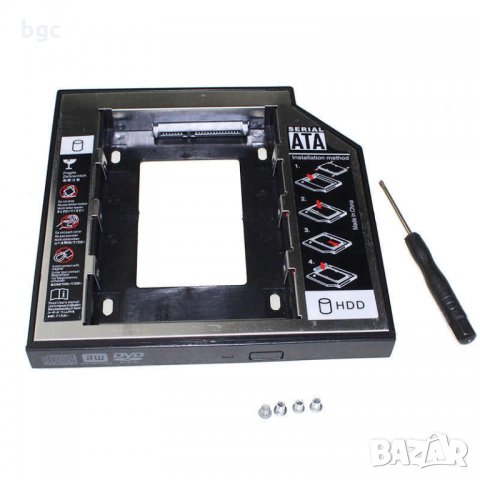 Адаптер за Втори Диск HDD SSD за Acer V3- E5- 471G 421 522 572 772 571G 572G 573G 773G 574G 575G P24, снимка 6 - Части за лаптопи - 32132049