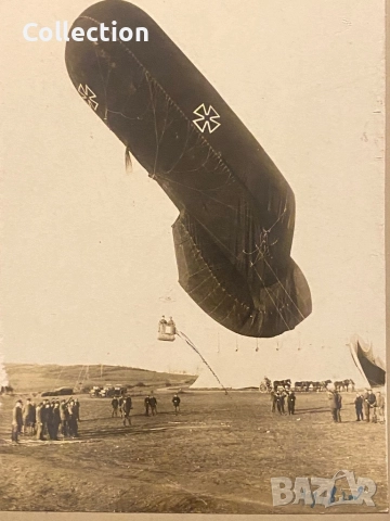 Снимка змейков балон дирижабъл ПСВ 1918 г. България