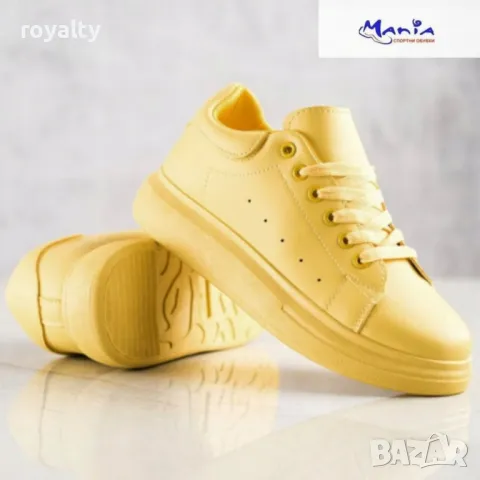 Жълти дамски маратонки , снимка 2 - Маратонки - 49944741